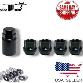 TJ 4 Black 14x1.5 Anti-Theft Wheel Lock Open End Grand Cherokee Wrangler Gladiator