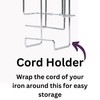 JERDON Ironing Board Holder and Iron Caddy - Stainless Steel