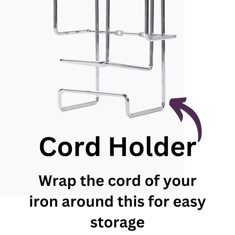 JERDON Ironing Board Holder and Iron Caddy - Stainless Steel
