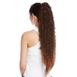 Wig Me Up N857-V Hair Piece, Ponytail, Extra Long, Voluminous, Curly Tresses, Curly Afro Kinks, 75 cm