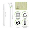Glass Straws, Pack of 6 Transparent Glass Straws, Long, Butterfly