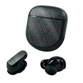 MightySkins Glossy Glitter Skin Compatible with Bose QuietComfort Earbuds II (2022) - Triangle Stripes | Protective, Durable High-Gloss Glitter Finish | Easy to Apply and Change | Made in The USA