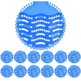 ACWOO Urinal Screens, 12 Pack Urinal Screen Deodorizer Mats, Urinal Mats Pads Deodorizer, Splash Free Urinal Mats, Odor Neutralizer Urinal Screens for Toilet, Bathroom, Office, Hotel, Blue