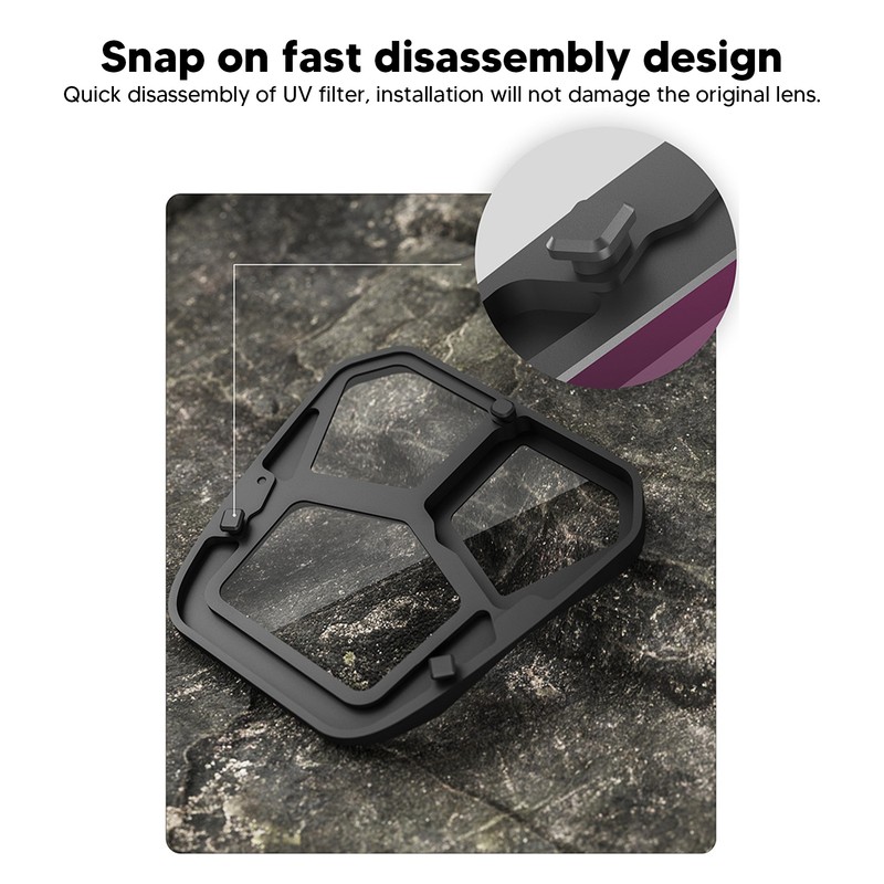 Drone UV Filter Waterproof Matte Black High Accuracy Drone UV