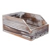 Liry Products Torched Wood Paper Nesting Tray Stackable Document Storage