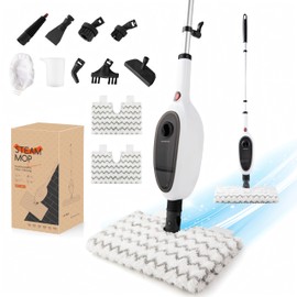 REECOO Steam Mops for Floor Cleaning, Unique Double-Sided Flip Design, 15 Seconds Fast Heating，10-in-1 Steam Cleaner for Kitchen, Living Room Wood Floor Tile Cleaning