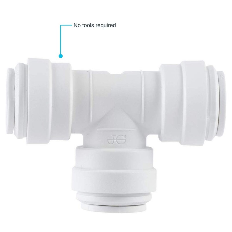 John Guest Speedfit 1/4 Inch Union Tee Connector, Push to