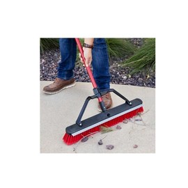 24-Inch Push Broom with Squeegee – Heavy-Duty Steel Handle for Indoor & Outdoor Use