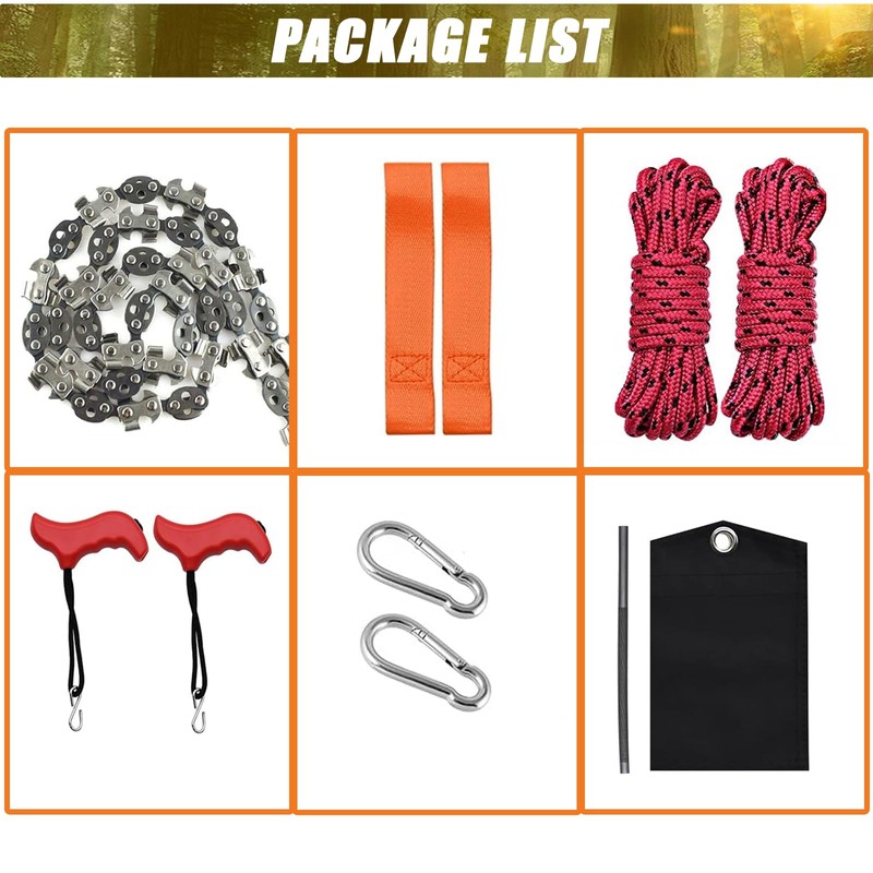 53 Inch Hand Rope Chain Saw, High Tree Limb Chain