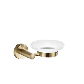Housler® Brushed Brass Round Bathroom Accessories (Gold) (Round Soap Dish)