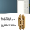 Door Hinges Adjustable 180 Degrees Opening Angle 3D Folding Door