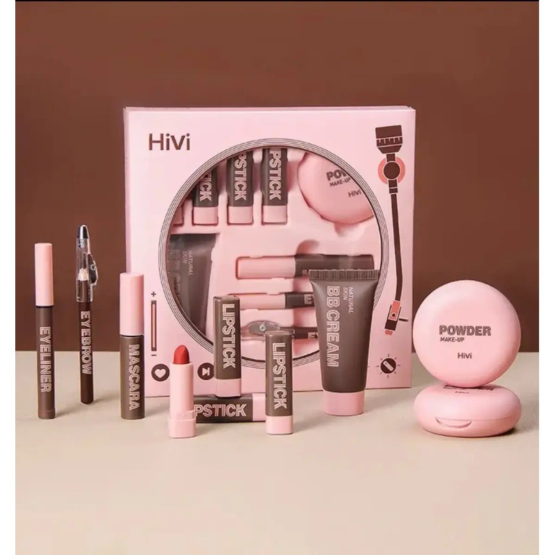 Kit De Maquillaje Completo Economico 9 Pz Tonos Claros