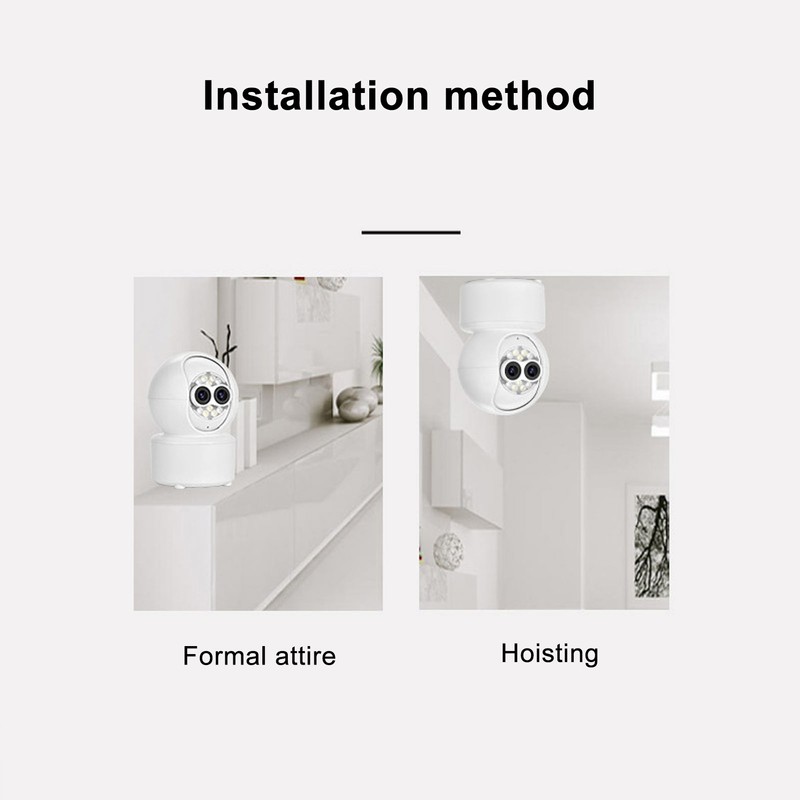 Security Camera Dual Lens Focal Adjustable 1080P HD Wifi Wireless
