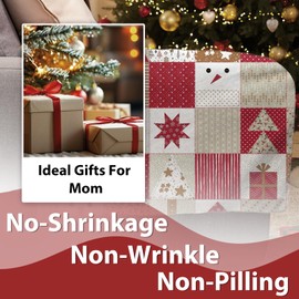 Zzkol Christmas Flannel Throw Blanket, Cute Snowmen Xmas Tree Birthday Gifts for Kids Men Women, Winter Holiday Snowflake Soft Blankets for Bedding Sofa 50 x 60 Inches