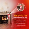 Christmas Stocking Baby's 1st Christmas with Snowman Print Classic Christmas