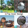 Hydencamm Convex Safety Mirror 𝟮𝟰" 𝗔𝗿𝗰𝘆𝗹𝗶𝗰 𝗗𝗿𝗶𝘃𝗲𝘄𝗮𝘆 𝗠𝗶𝗿𝗿𝗼𝗿, Outdoor Security