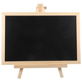 DECHOUS Small Drawing Board Chalkboard with Stand, Wooden Frame Chalkboard Memo Message Sign, Mini Stand Chalkboard Message Board, Desktop Menu Board, Desktop Chalkboard Sign, Erasable Chalkboard