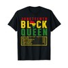 Juneteenth Women's Black Queen Diet Melanin Black Pride T-Shirt