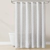 Lush Decor - Shower Curtain, Textured Linen Design, Delicate Floral