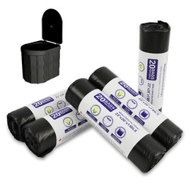 Pack of 100 Toilet Bags Camping Toilet Bags Camping Toilet Organic Waste Bags 30 L Suitable for Camping Toilet Camping Hiking