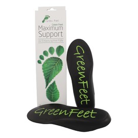 Green-Feet Orthopaedic Insoles Further Designed For Lower Arch Foot Splayfoot Heel Spur (✅ Maximum Support) - black/green, size: 45/46