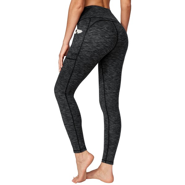 Ewedoos Women's Yoga Pants with Pockets - Leggings with Pockets, High Waist Tummy Control Non See-Through Workout Pants (US320 Charcoal, XX-Large)