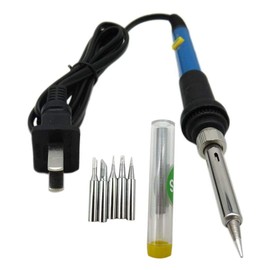 Soldering Iron Kit Electric Gun 60W Welding Solder Wire 5 Iron Tips Welding Gun Repair Tools