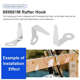 Laofudech 889661M Framing Gun Hook for Metabo HPT Tool High-Strength Aluminum 360° Competible with Hitachi Nail Gun NR83A5 NR83A5(S), NR83AA5, NV83A5, NR90AC5, NT65A5, NV75A5 (2 Pack)