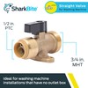 SharkBite 1/2 Inch x 3/4 Inch MHT Washing Machine Straight