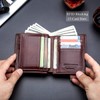 BULLCAPTAIN Large Capacity Genuine Leather Bifold Wallet/Credit Card Holder for