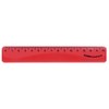 KUM AZ2290116-R - Lineal Flexi Style, 15 cm, rot, flexibel,