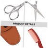 Healeved 2pcs Set Mustache Scissors Beard Shears Mustache Trimming Scissors