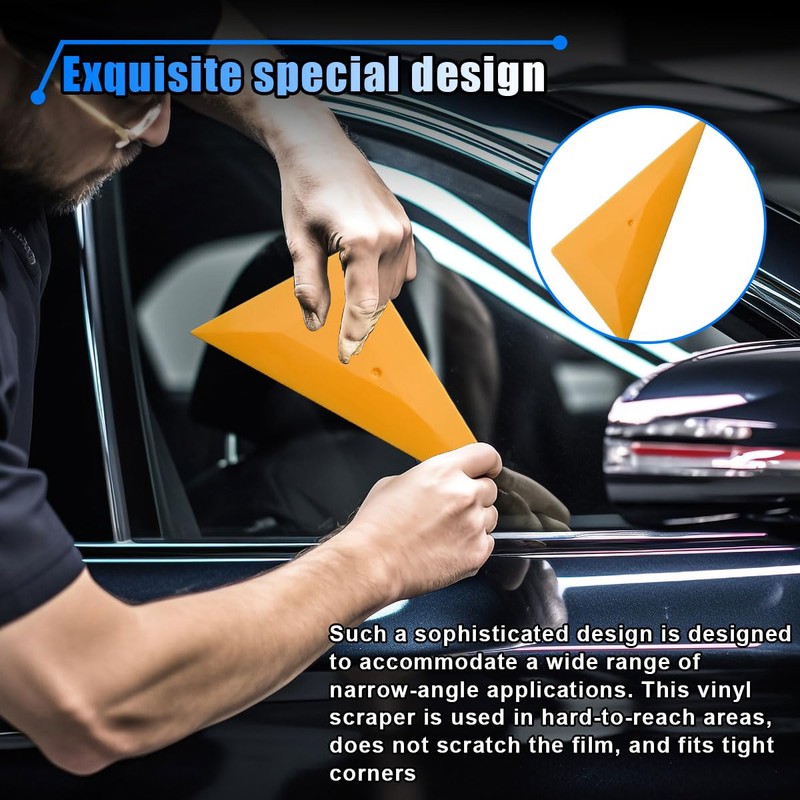 5PCS Triangle Contour Squeegee Car Window Tint Tools - Small