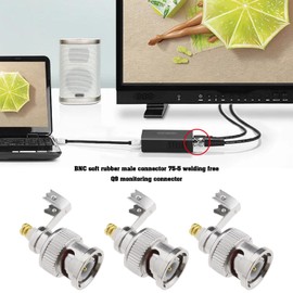 Create idea 8Pcs BNC Male Connector Replacement BNC Male Soldering Adapter Accessories for CCTV Home Security System Camera Audio Rubber