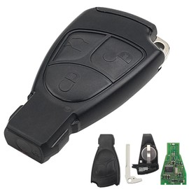 Heart Horse Remote Controls Key Replacements for Mercedes B C E ML S CLK CL W204 W203 W211, 3 Buttons Remote Car Key Shell Case with 433Mhz NEC Chip, B class Remote Key Case, W204 Remote Key