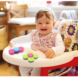 BornCare Fidget Suction whirly Spinners for Baby Toddler Kids, Durable Toys (3 Pack)