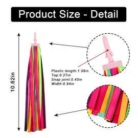 Threetols 1 Pair Colorful Bike Streamers, Bicycle Grips Tassel Ribbon Handlebar Scooter Streamers Scooter Bicycle Grips Accessories