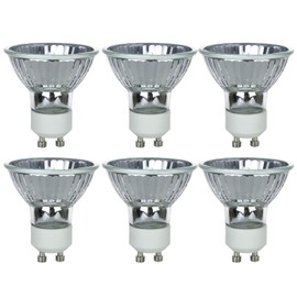 Sunlite 40712 MR16 Halogen Reflector Bulb, 35 Watt, 38° Flood, 120 Volt, 2000 Hour Life Span, Dimmable, GU10 Base, Cover Guard, 3200, ANSI FMW, Ceiling Fixtures, Track Lighting 6-Pack.