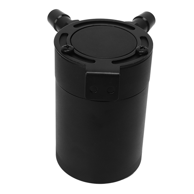 2 Port Oil Catch Can with Drain Valve 300ml Aluminum