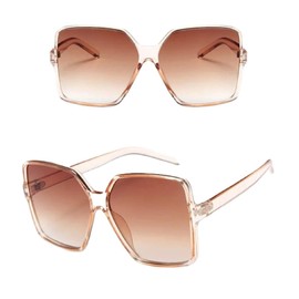 No Name Ltd Champagne Gold Oversized Sunglasses Women/Womens Square Frame Sun Glasses/Big Celeb Designer Styling Retro Vintage Festival Ibiza 2024
