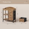 YeTom Changing Table Dresser, Baby Dresser with 3 Fabric Drawers
