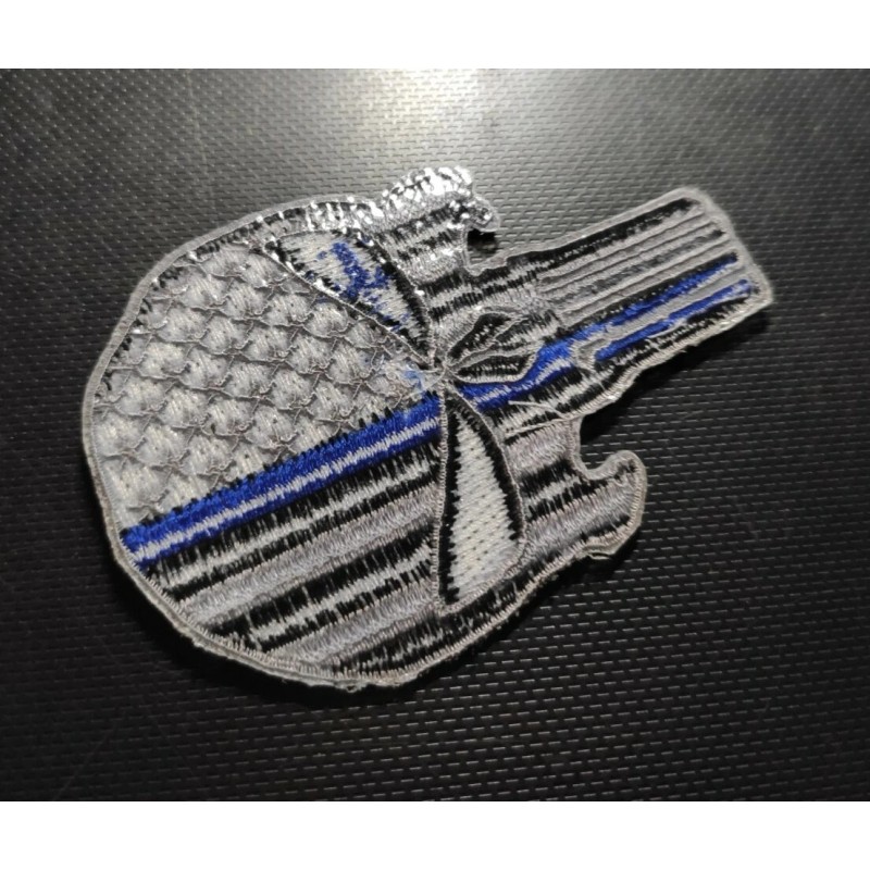 Unbranded Lot of 3 USA Flag Skull Support Police Blue