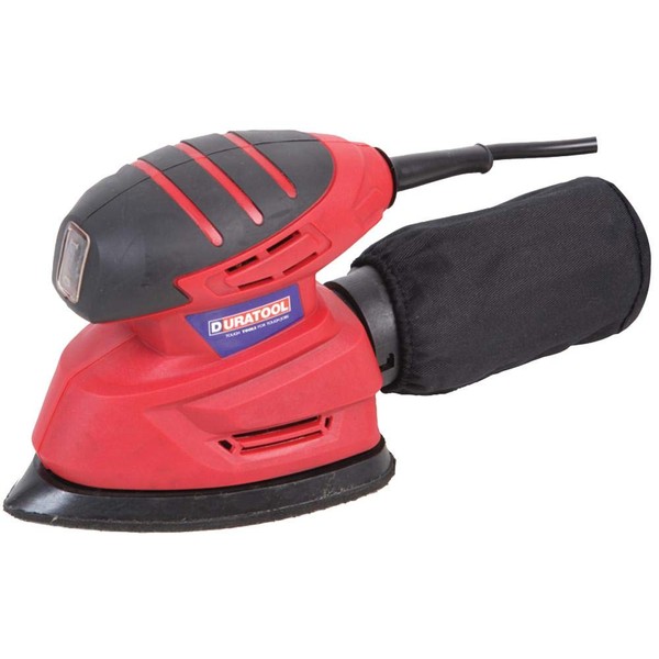 Ex-Pro 130W Detail Sander 230V, 15000rpm, Compact Electric Sander Machine with Dust Collection Bag, 2m Power Cord