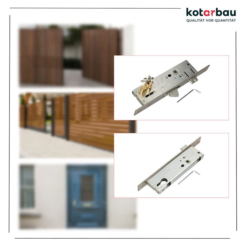 KOTARBAU Tubular Frame Lock 92 mm Backset 30/35 mm Stainless