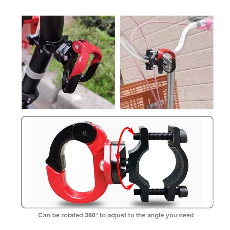 Universal Wheelchair Clamp Hook, Double-Head Mobility Walker Hanging Holder Clamp