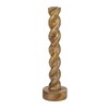 Creative Co-Op Tall Hand-Carved Mango Wood Twisted Taper Candle Holder,