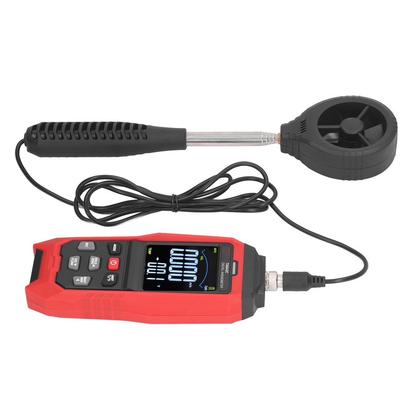 Portable Digital Anemometer Handheld Air Flow Velocity Tester Wind Speed