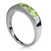 Silvershake Natural Peridot White Gold Plated 925 Sterling Silver Journey