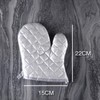 Cotton Baking Gloves Oven Mitts Silver Color