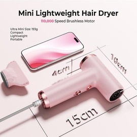 ATOPSKINS Quick Dry Mini Portable High Speed Hair Dryer Home Travel Hair Dryer